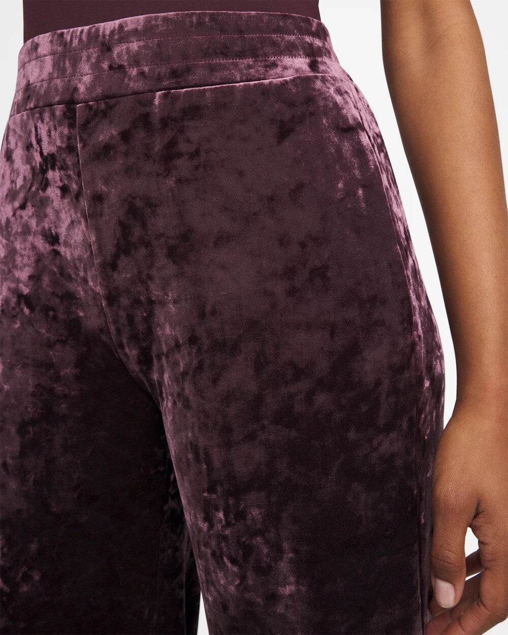 Chico's | Crushed Velvet Wide-Leg Pants/ Night Bloom