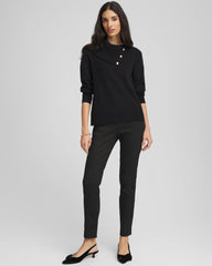 Chico's | Brigitte™ Slim Ankle Jacquard Pants/ Black