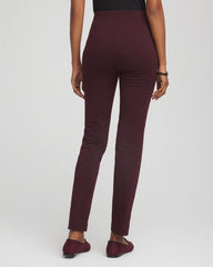 Chico's | Circle Jacquard Juliet Slim Ankle Pants/ Black