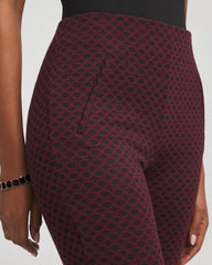 Chico's | Circle Jacquard Juliet Slim Ankle Pants/ Black