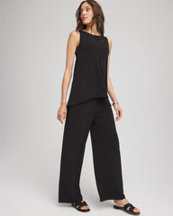 Chico's | Travelers™ Knit Wide-Leg Pants/ Black