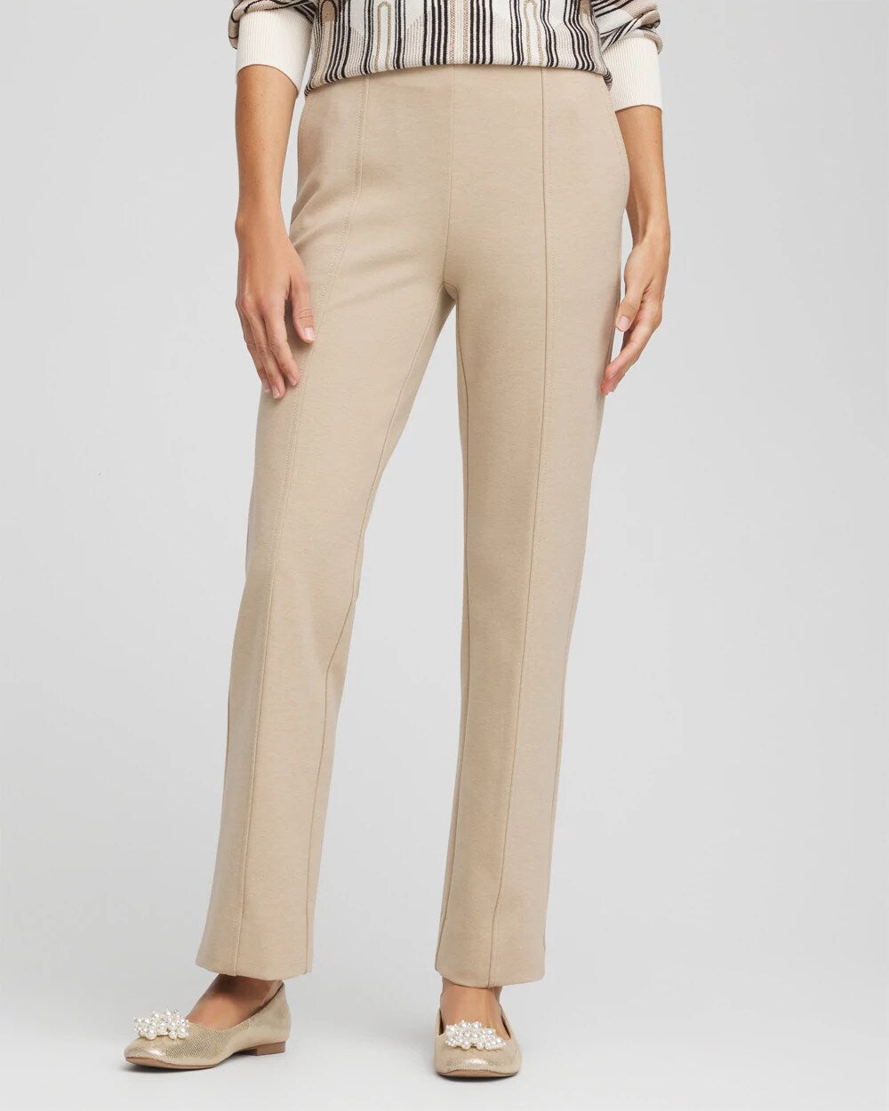 Chico's | Juliet Straight Ankle Pants/ Taupe Heather