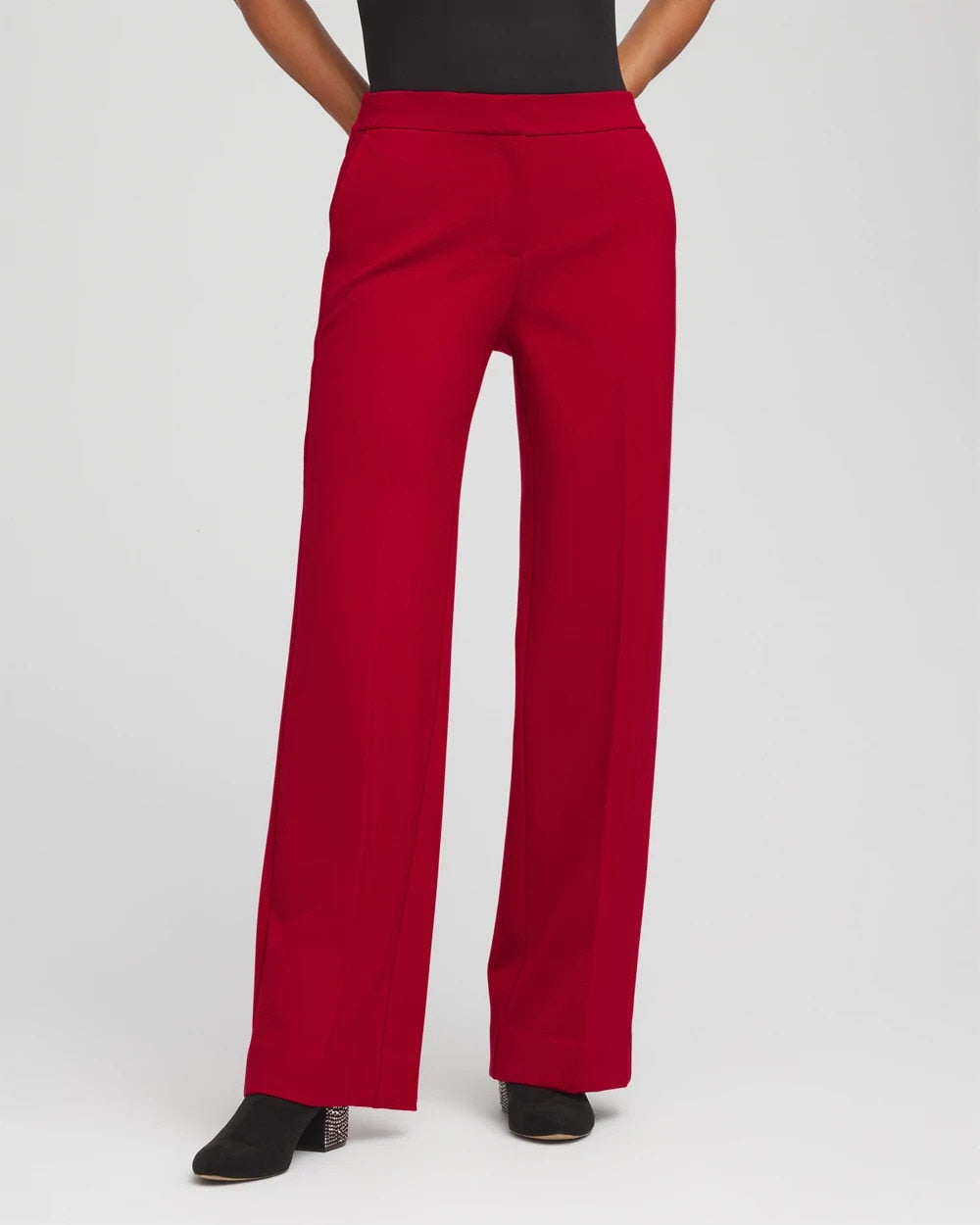 Chico's | Emme Wide-Leg Trouser Ponte Pants/ Carmine Red