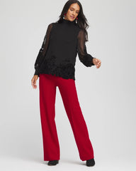 Chico's | Emme Wide-Leg Trouser Ponte Pants/ Carmine Red