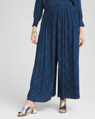 Chico's | Jacquard Culotte Wide-Leg Pants/ Seaport