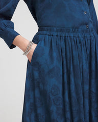 Chico's | Jacquard Culotte Wide-Leg Pants/ Seaport