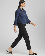 Chico's | Lightweight Juliet Straight Ankle Pants/ Black