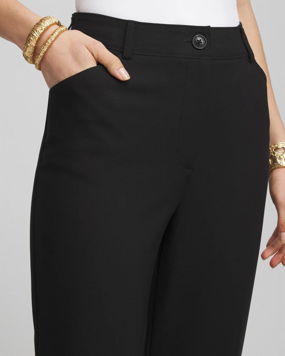 Chico's | Lightweight Juliet Straight Ankle Pants/ Black
