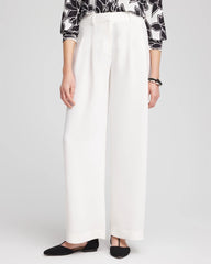 Chico's | Crepe Pleated Relaxed Pants/ Ecru