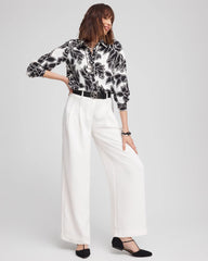 Chico's | Crepe Pleated Relaxed Pants/ Ecru