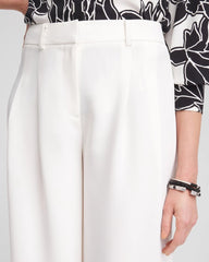 Chico's | Crepe Pleated Relaxed Pants/ Ecru