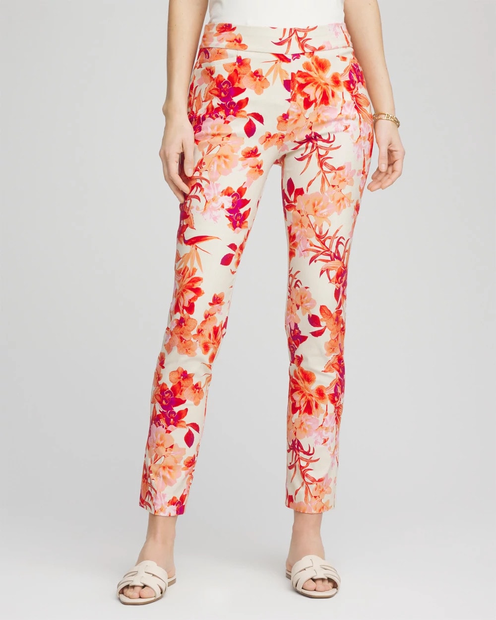 Chico's | Brigitte™ Slub Ankle Pants/ Sunset Peach