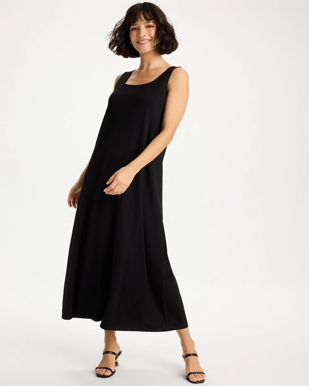Chico's | Ponte Seamed Maxi Dress/ Black