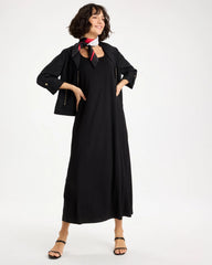 Chico's | Ponte Seamed Maxi Dress/ Black