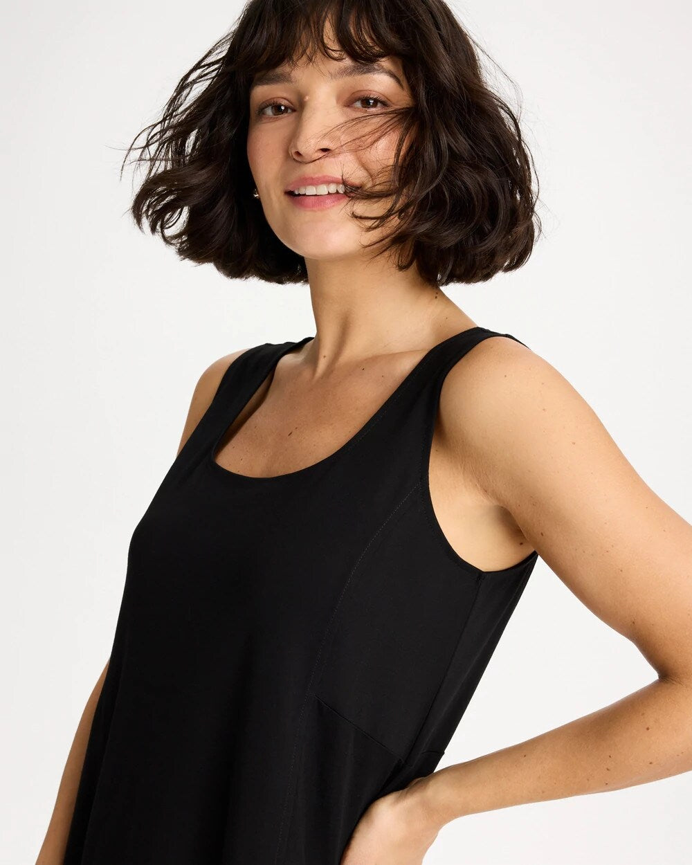 Chico's | Ponte Seamed Maxi Dress/ Black