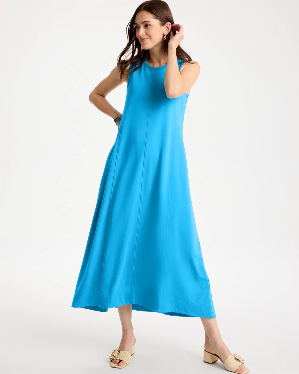 Chico's | Jersey Knit Maxi Dress/ Blue Tide