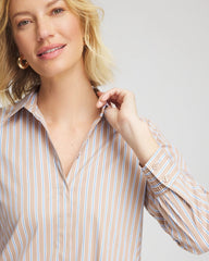 Chico's | Vanilla Chai Striped Shirtdress/ Vanilla Chai