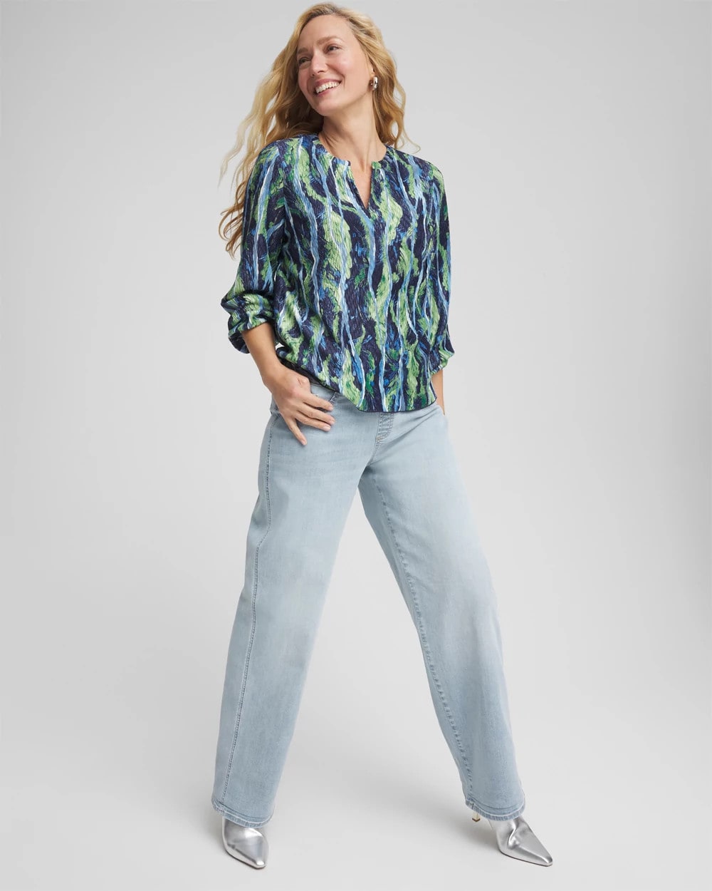 Chico's | Petite Pull-On Wide-Leg Jeans/ Delphinia Indigo