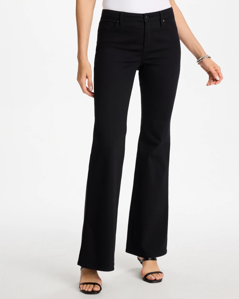 Chico's | Petite Girlfriend Flared Leg Jeans/ Black