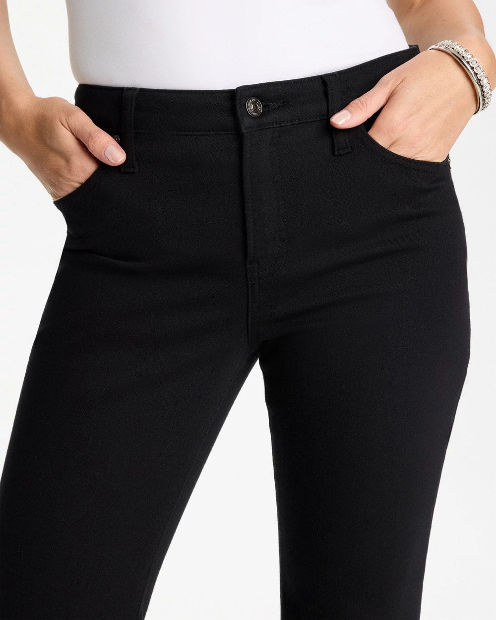 Chico's | Petite Girlfriend Flared Leg Jeans/ Black