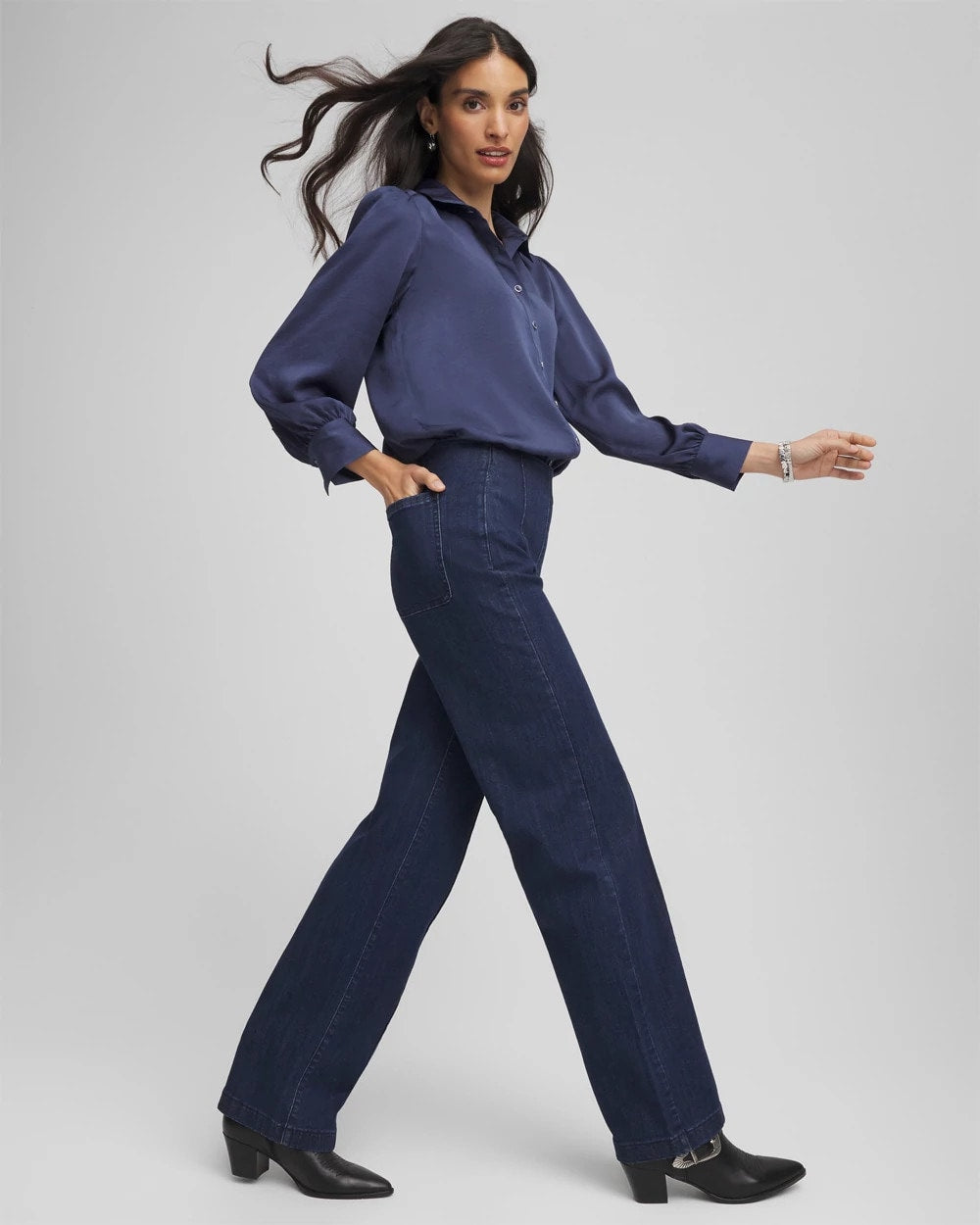 Chico's | Pull-On Wide-Leg Trouser Jeans/ Bridge Street Rinse