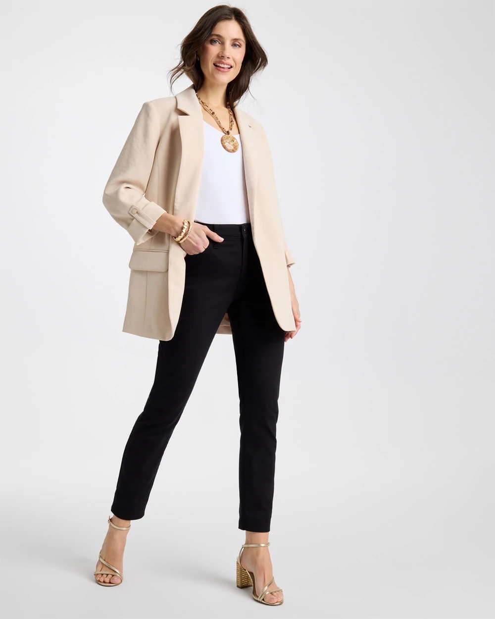 Chico's | So Slimming Petite Girlfriend Ankle Jeans/ Black