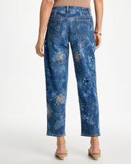 Chico's | Relaxed Embroidered Boyfriend Jean/ Daphne Indigo