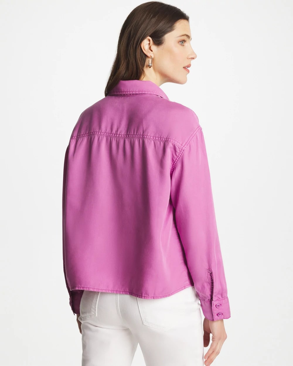 Chico's | Classic Collared Denim Shirt/ Violet Shadow