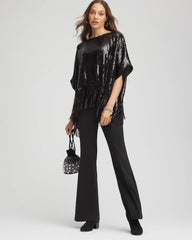 Chico's | Crepe Flared Trouser Pants/ Black