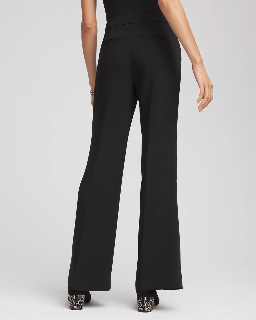 Chico's | Crepe Flared Trouser Pants/ Black