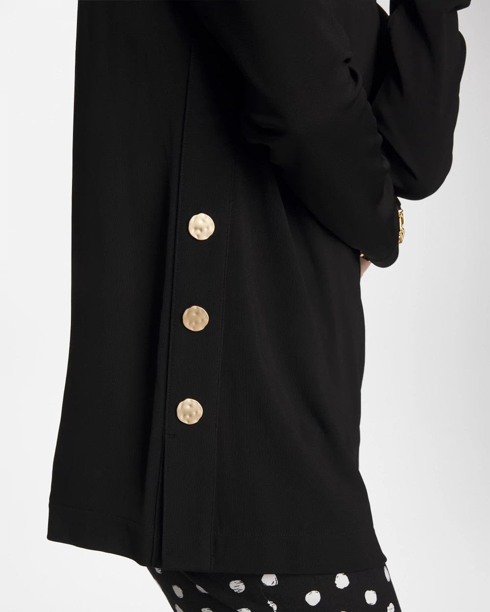 Chico's | Matte Jersey Button Tunic/ Black
