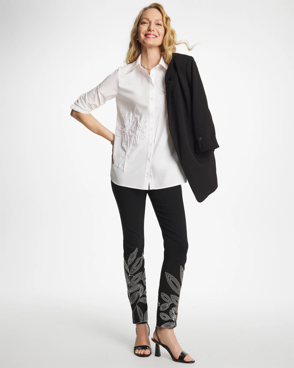 Chico's | Poplin Soutache Tunic/ Alabaster