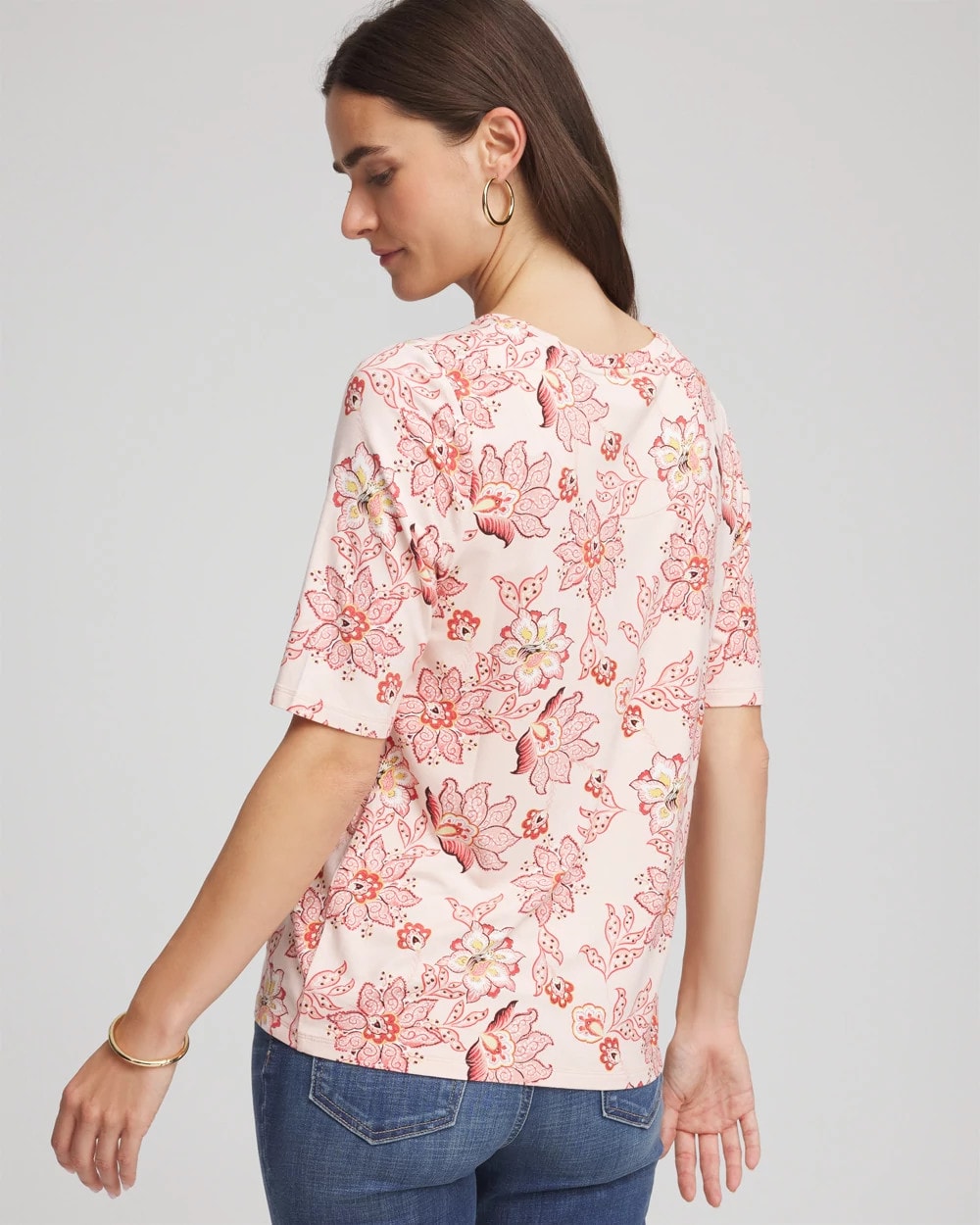 Chico's | Elbow Sleeve Tee/ Siesta Rose