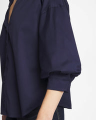 Chico's | Poplin Billow Sleeve Blouse/ Passport Blue