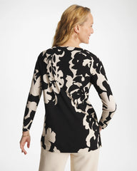 Chico's | Blossom Matte Jersey Button Tunic/ Black