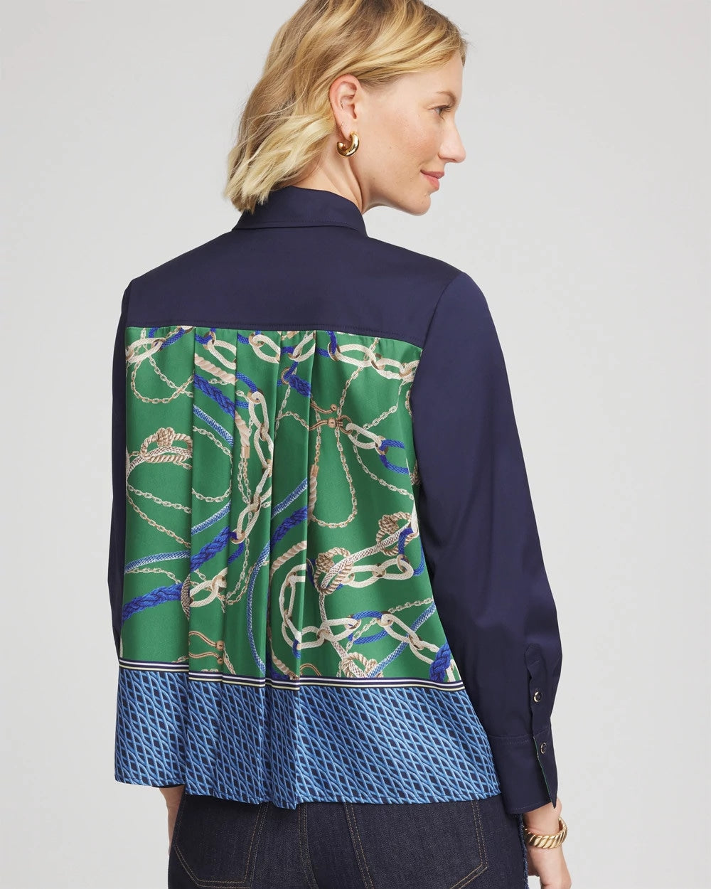 Chico's | Rope Status Nautical Shirt/ Passport Blue