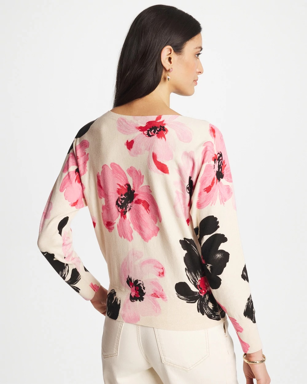 Chico's | Printed Bateau Dolman Pullover/ Sweet Blossom