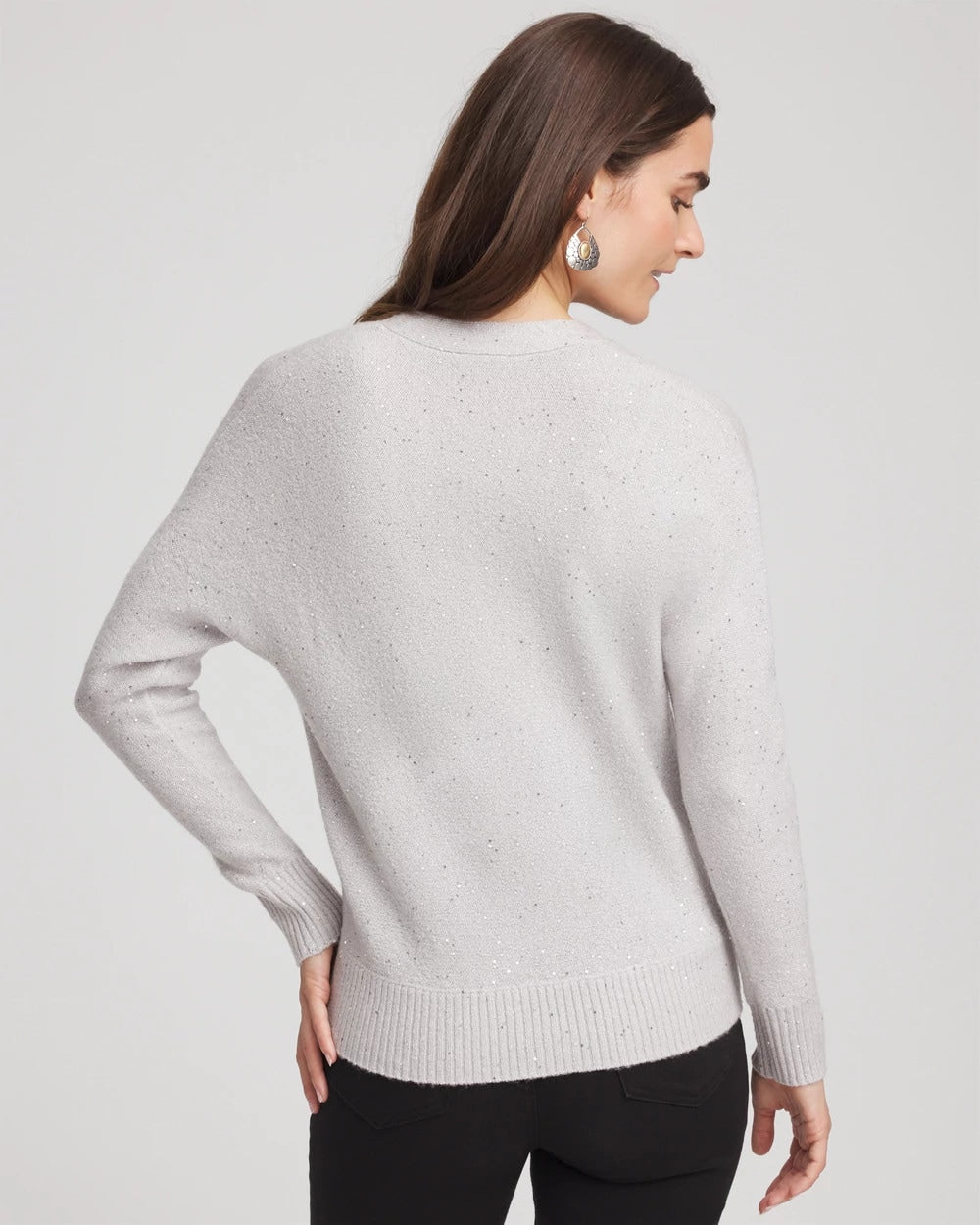 Chico's | Shine Boyfriend Cardigan/ Dove Gray