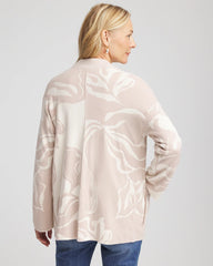Chico's | Abstract Bloom Cardigan/ English Cream
