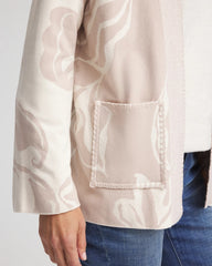 Chico's | Abstract Bloom Cardigan/ English Cream
