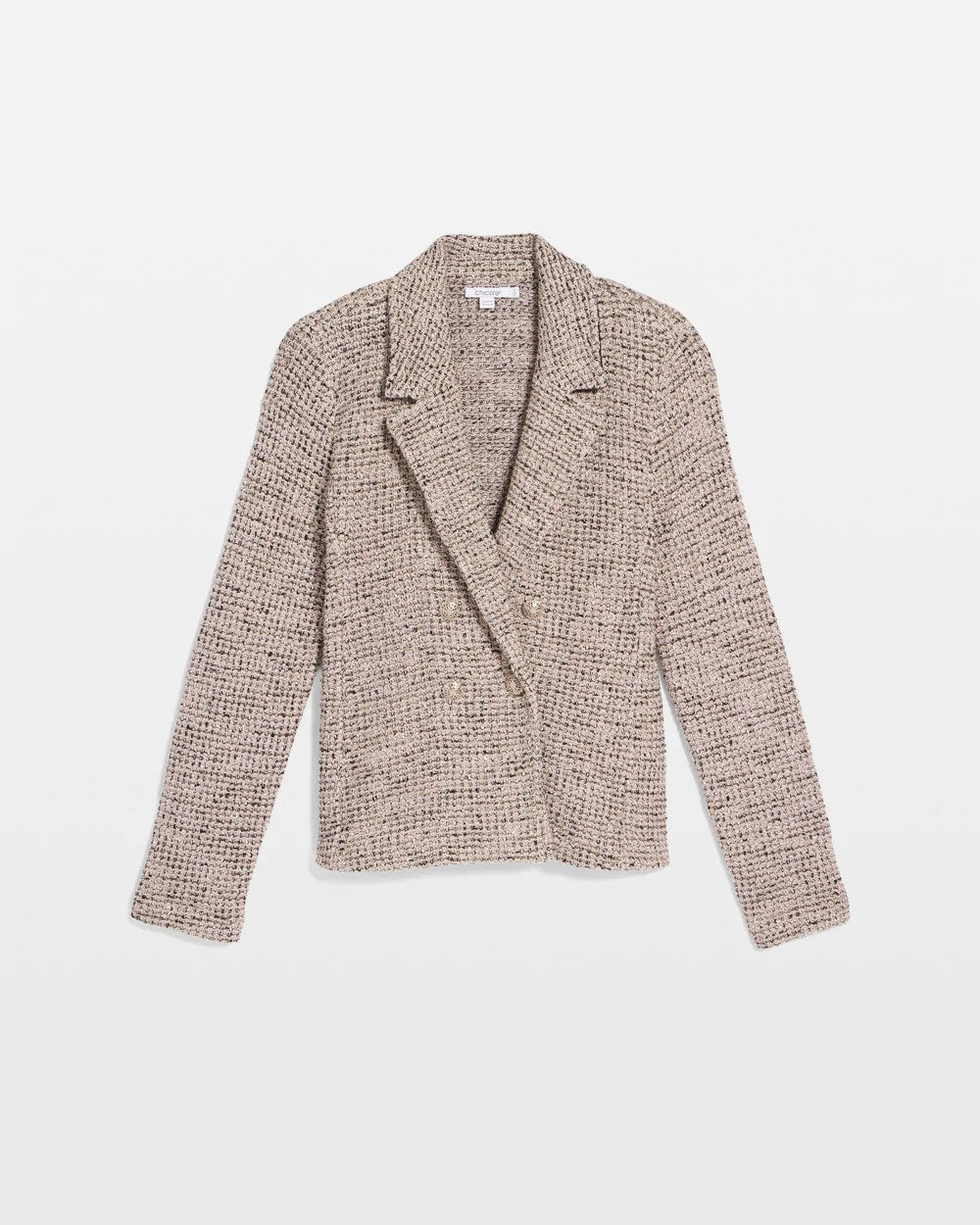 Chico's | Double Breasted Tweed Blazer/ Smokey Taupe