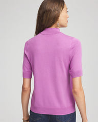 Chico's | Ella Elbow Sleeve Mockneck Sweater/ Gooseberry