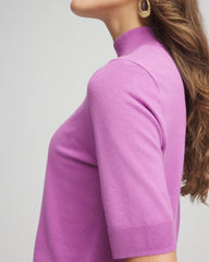 Chico's | Ella Elbow Sleeve Mockneck Sweater/ Gooseberry