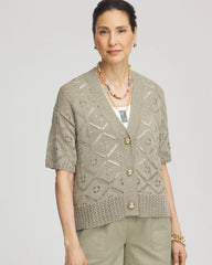 Chico's | Short Button-down Cardigan/ Washed Sage