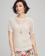 Chico's | Dolman Sleeved Sweater Tee/ River Rock