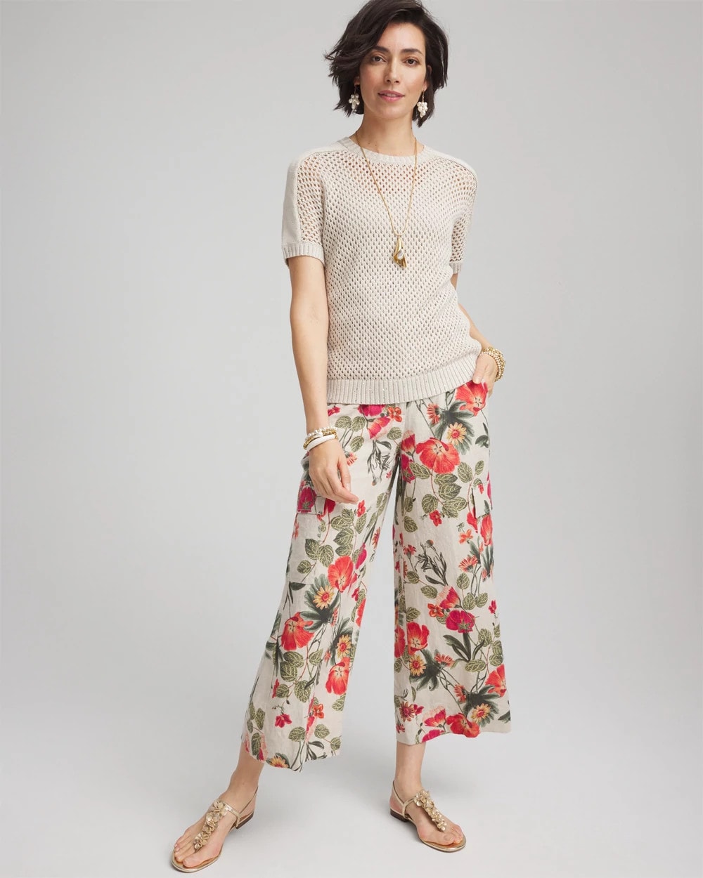 Chico's | Dolman Sleeved Sweater Tee/ River Rock
