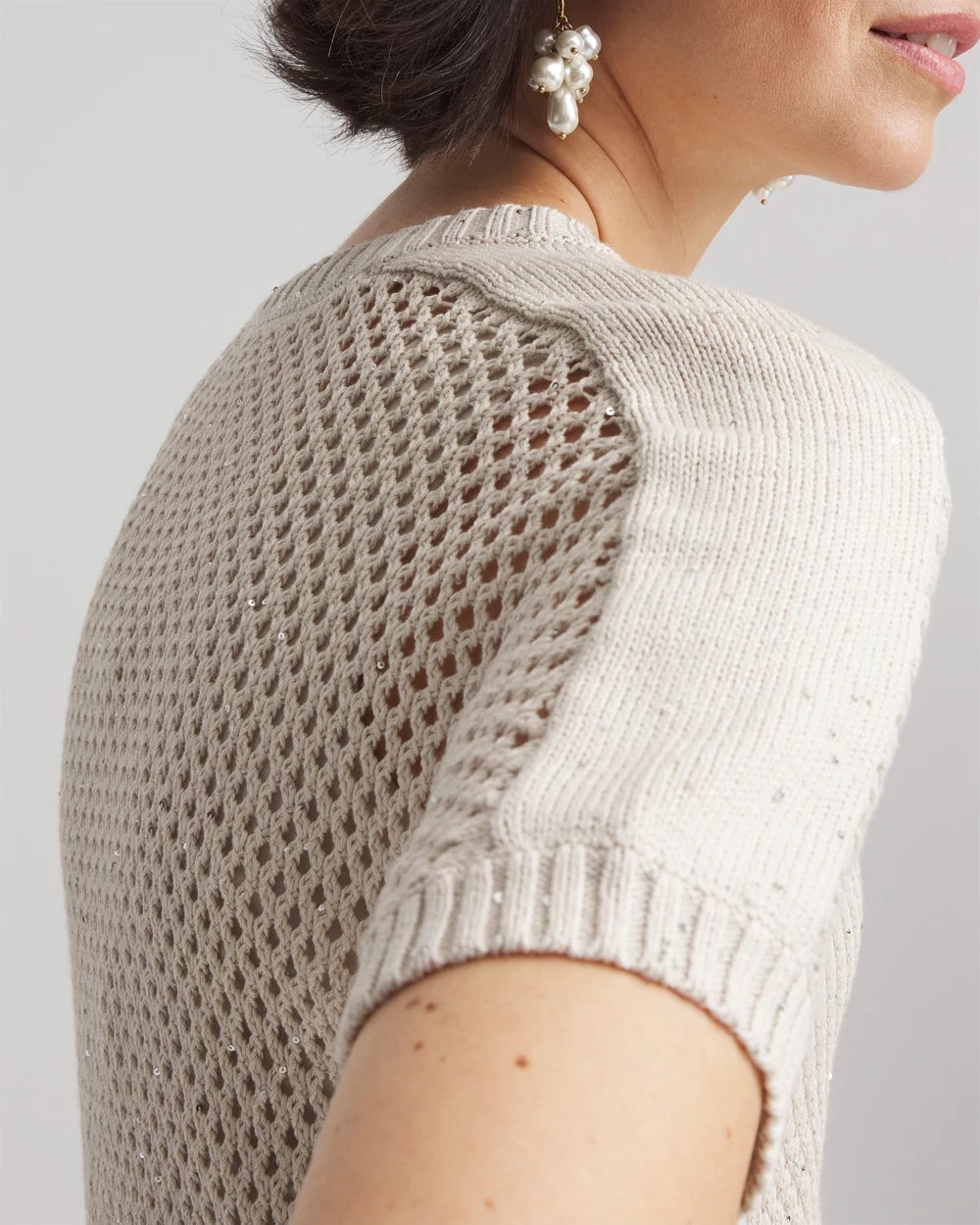 Chico's | Dolman Sleeved Sweater Tee/ River Rock