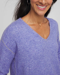 Chico's | Contrast Stitch Detail Pullover/ Vibrant Iris