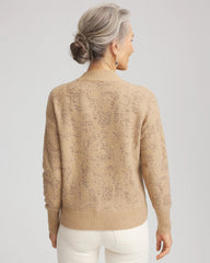Chico's | Jacquard Mockneck Pullover/ Champagne Fizz