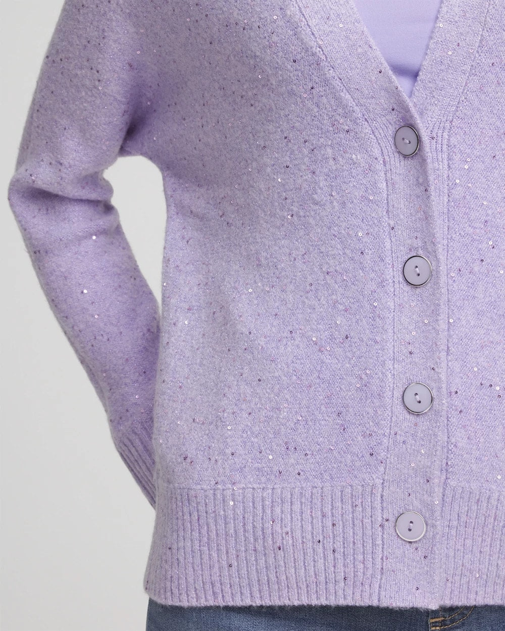 Chico's | Shine Boyfriend Cardigan/ Lilac Mist